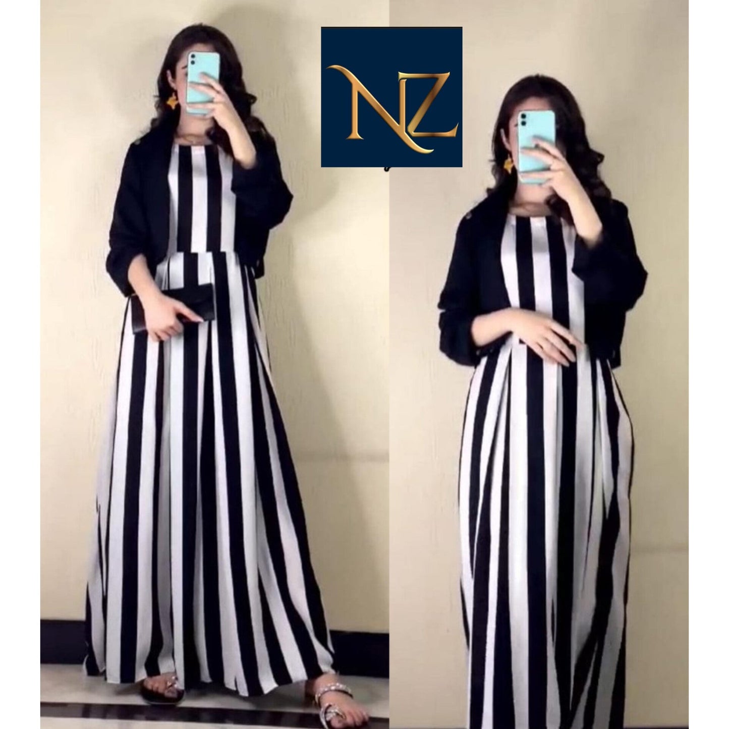 🅽🅴🆆 🅰️🆁🆁🅸🆅🅰️🅻
🖤Winter Arrival LONG FLARE  Zebra Printed Maxi With HAND STITCHED BYTTON PURE Cotton Seperate Koti🖤